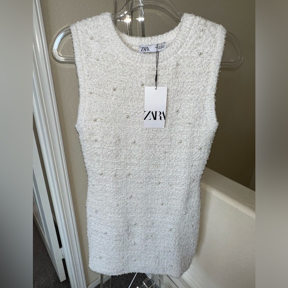 Zara | Dresses | Nwt Beautiful Zara Pearl Trim Knit Mini Dress | Poshmark Zara | Dresses | Nwt Beautiful Zara Pearl Trim Knit Mini Dress | Poshmark